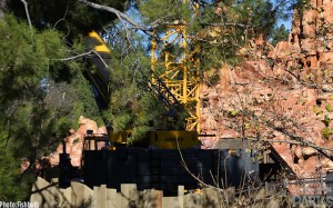 You can clearly see the base of the large crane parked on Big Thunder Trail.