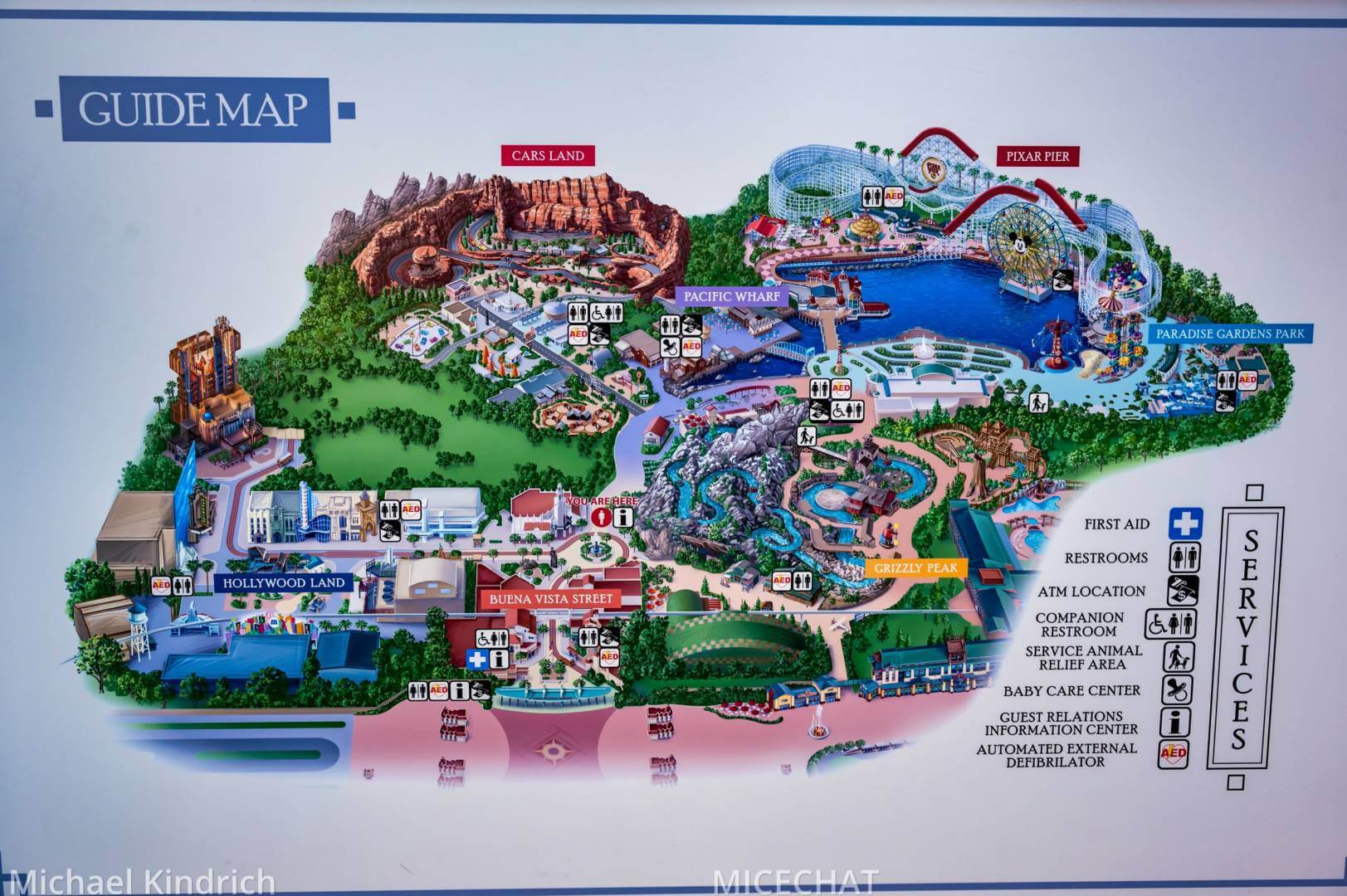 Disneyland DCA Park Map At Carthay Circle Micechat 