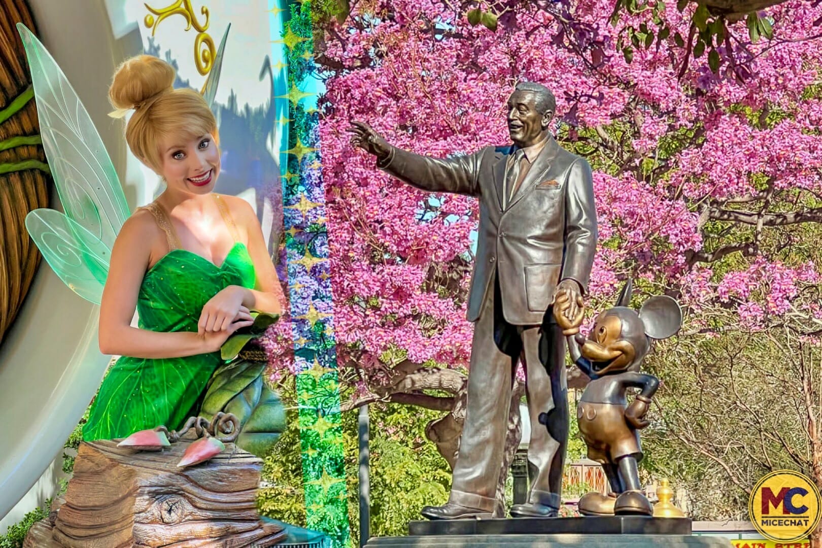 Walt Disney And Mickey Statue In Disneyland Paint By Numbers (Copy