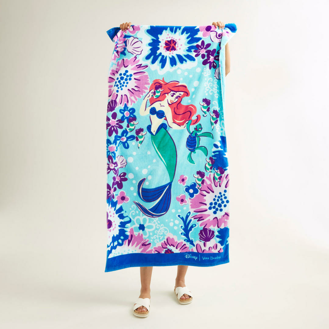 Vera Bradley Disney Beach Towel in Ariel Floral