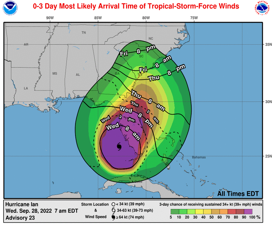 Disney World to reopen Friday as Hurricane Ian passes north