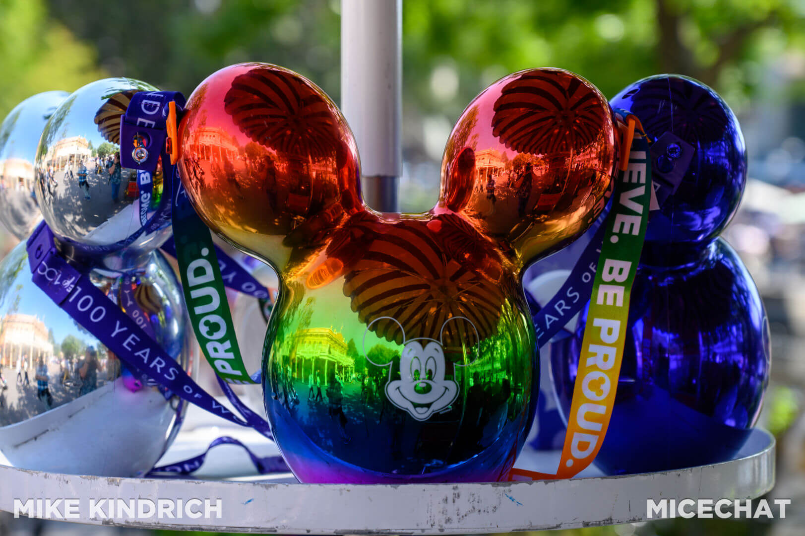Disney Parks Rainbow Pride Day Mickey Balloon Popcorn Bucket - Used