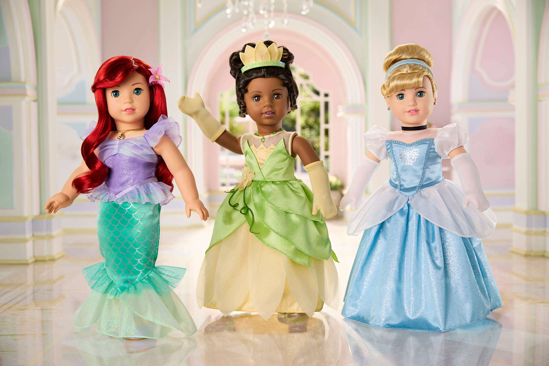 Ariel, Cinderella, and Tiana Join the American Girl Disney Princess  Collection