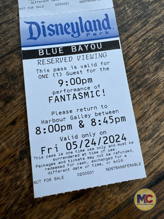 Disneyland-Blue Bayou-fantasmic dining package 2024-2 - MiceChat